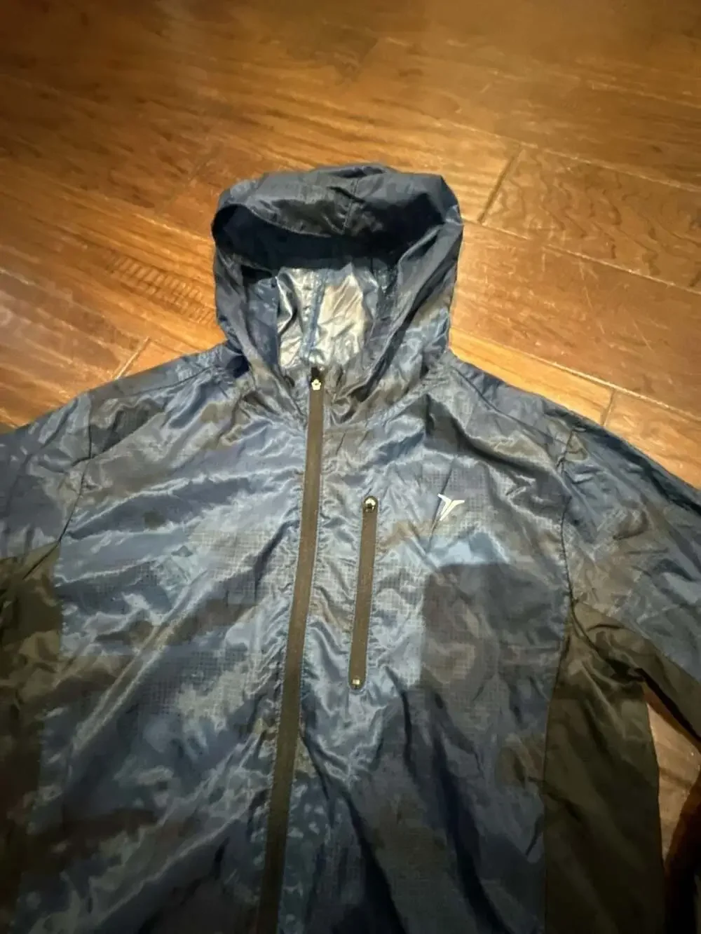 Old Navy Active Boys Blue Camo Lightweight Hooded Windbreaker Jacket Size XL (14